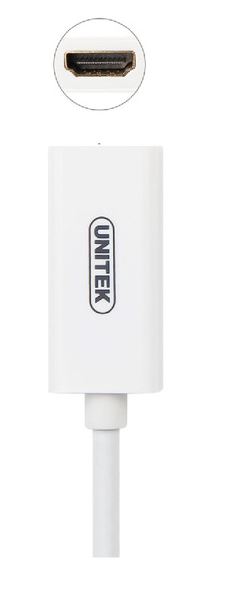 Adapter mini DisplayPort męski na HDMI żeński Unitek - obrazek 2