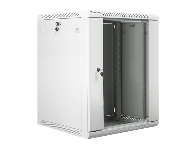 Szafa wisząca rack 19'' 15U 600x600mm szara (drzwi przednie szklane) Langberg - obrazek 2