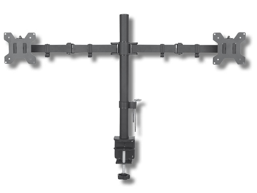 Uchwyt do mocowania LCD 13" - 27" - 10 Kg - 2 monitory - Biurkowy; obrotowy; dwuramienny Techly