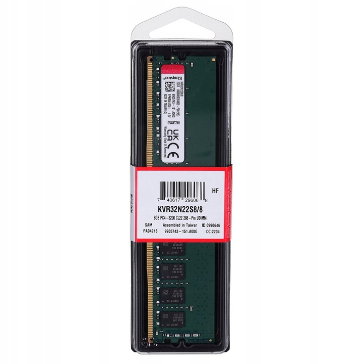 DIMM PC-3200 DDR4 8GB Kingston KVR32N22S8/8 - obrazek 2