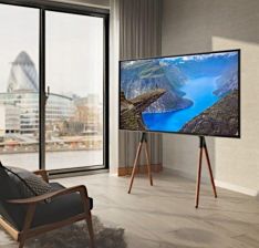 Stojak podłogowy do TV 49 - 70" 40kg drewno Techly - obrazek 2