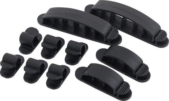 Organizer kabli LogiLink - 3 rozmiary 10 szt. Czarny