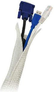 Organizer kabli LogiLink - Elastyczny 1,8m Szary