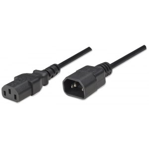 Kabel zasilający do komputera - przedłużacz IEC320 C13 na C14 0,5 m