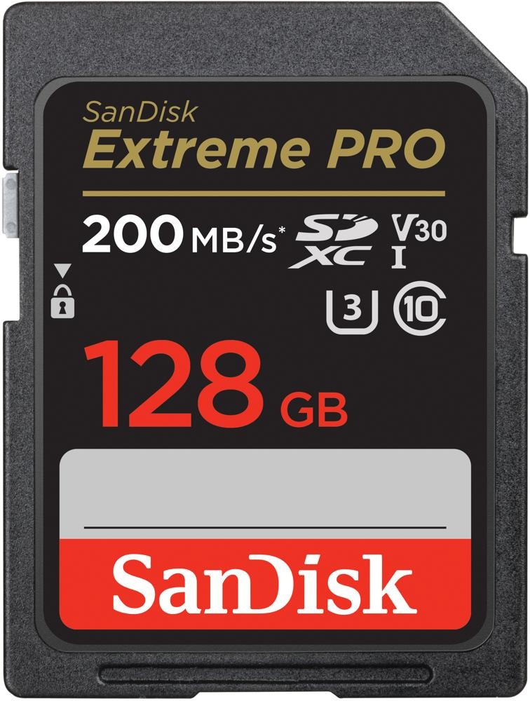 - karta pamieci SD 128GB SDXC SanDisk Extreme Pro 200MB/90MB
