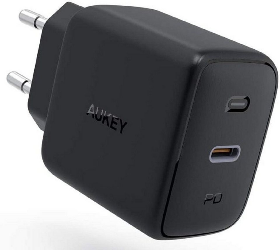 Ładowarka sieciowa USB GaN 61W 1 x USB Type-C PD Aukey Czarna