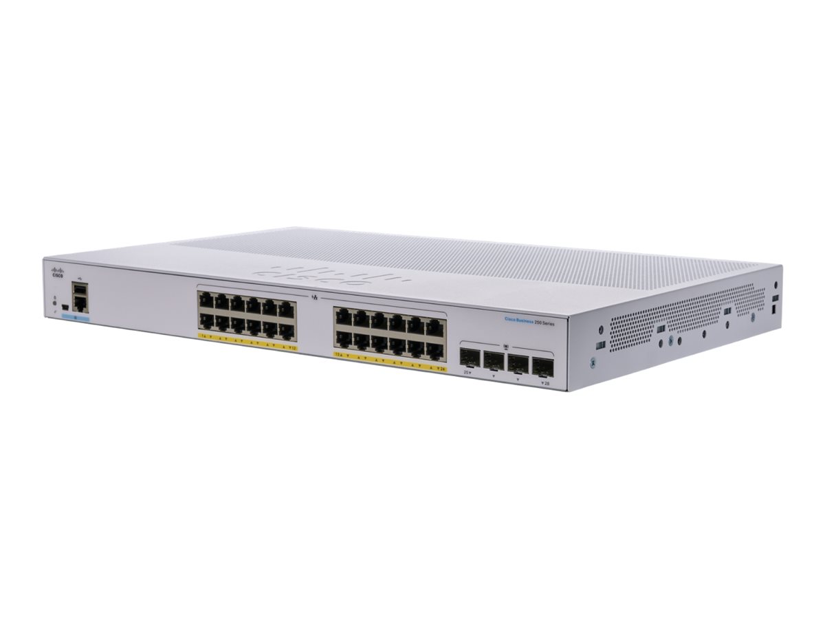 Switch Cisco CBS250-24P-4G Smart 24-port Gigabit PoE 4X1G SFP