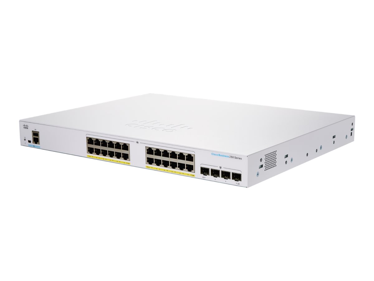 Switch Cisco CBS250-24FP-4G Smart 24-port Gigabit Full PoE 4X1G SFP