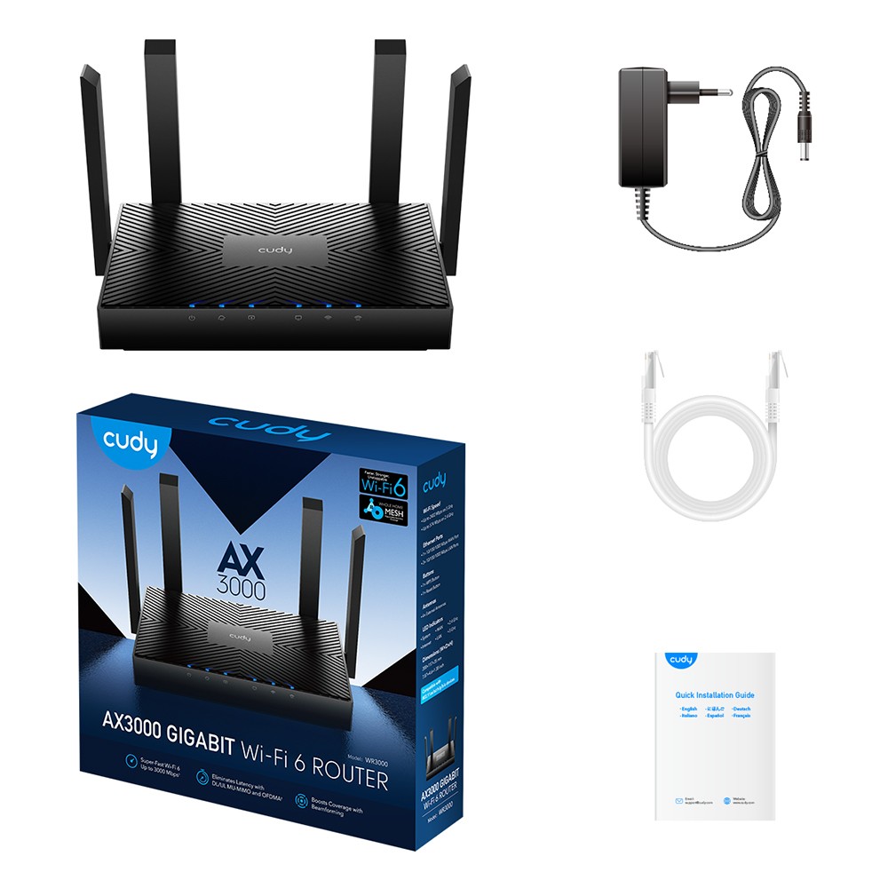Router Wi-Fi 6 AX3000 Cudy WR3000 Mesh Gigabit - obrazek 2