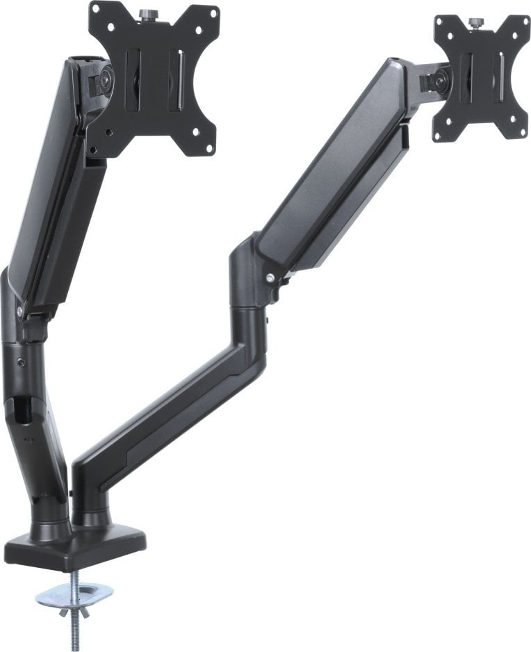 Uchwyt do mocowania LCD 13" - 32" - 9 Kg - 2 monitory - Biurkowy; sprężyna gazowa Czarny ART - obrazek 2
