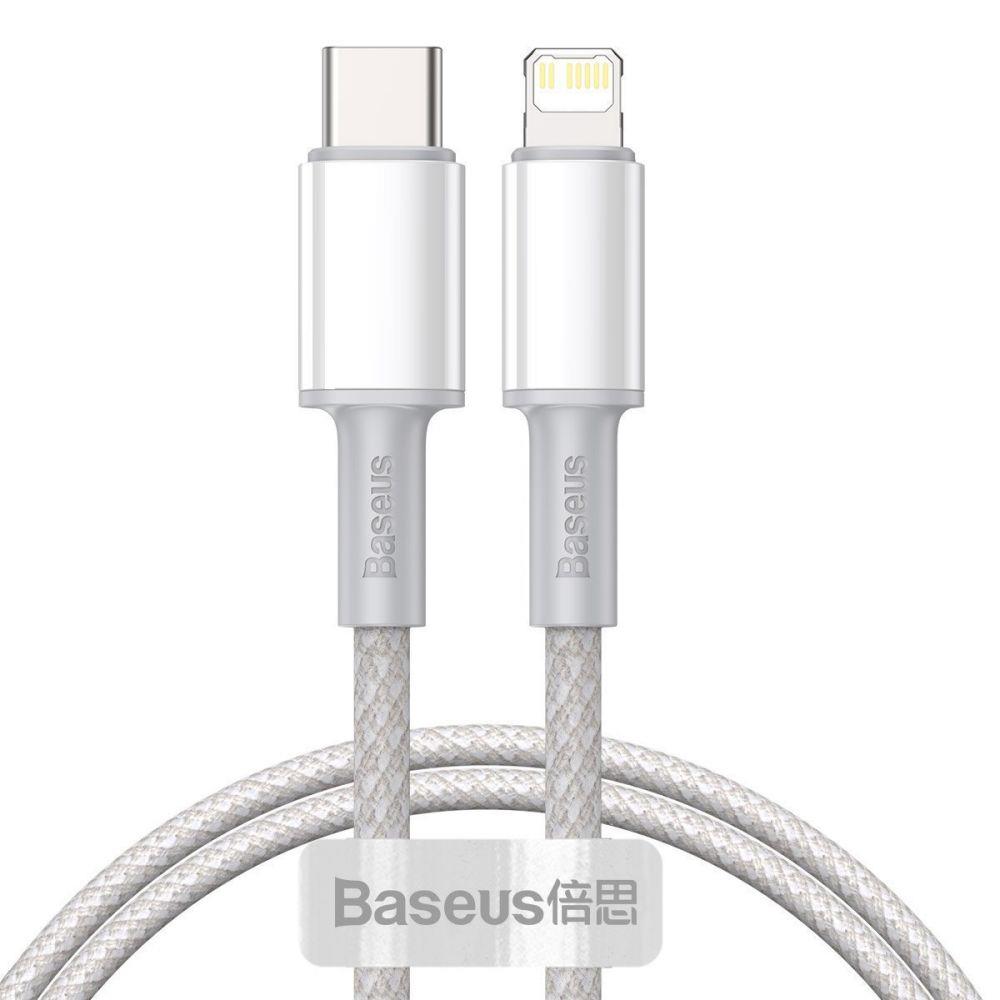 Kabel USB Type-C na Lightning 20W 1.0 m Biały Baseus High Density Braided