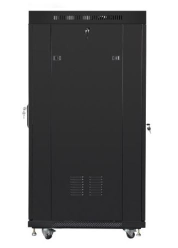Szafa stojąca rack 19" 37U 800x1000mm czarna (drzwi przednie szklane) LCD Lanberg - obrazek 3