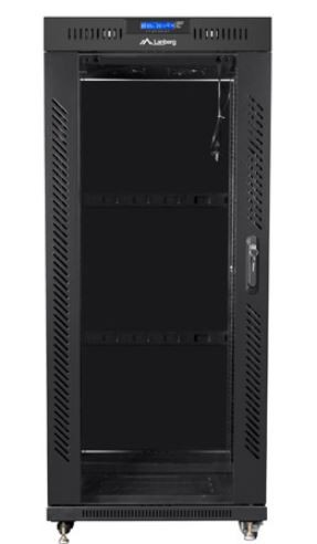 Szafa stojąca rack 19" 37U 800x1000mm czarna (drzwi przednie szklane) LCD Lanberg - obrazek 5