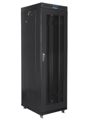 Szafa stojąca rack 19" 42U 600x1000mm czarna (drzwi przednie perforowane) LCD Lanberg - obrazek 5