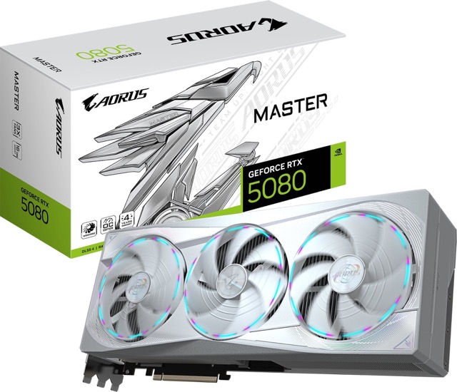 GeForce RTX 5080 16GB Gigabyte AORUS Master Ice