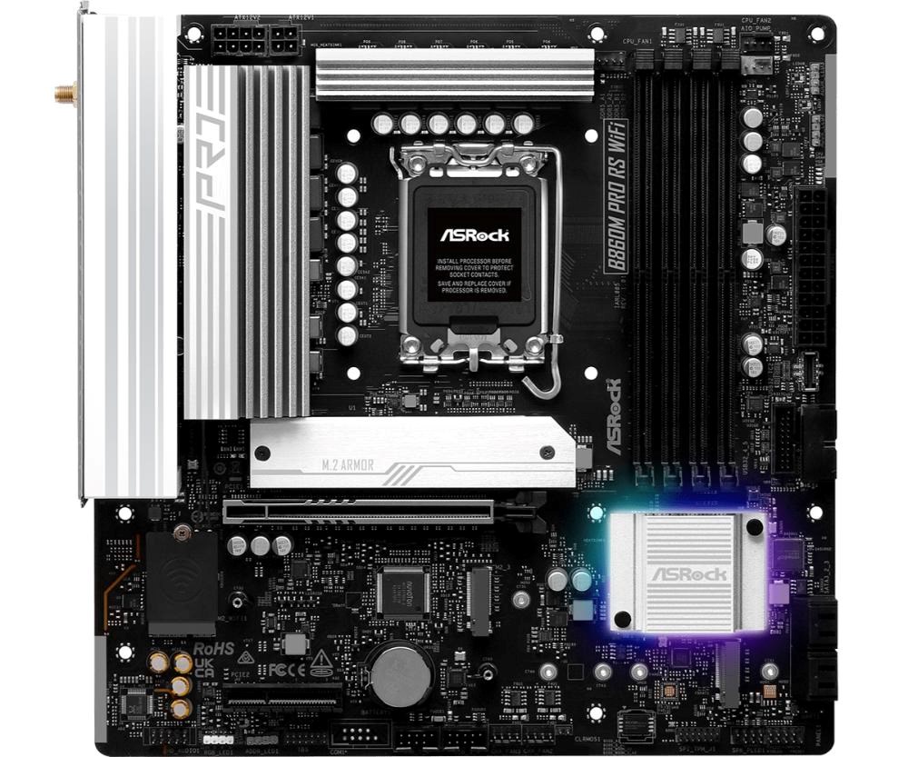Płyta Socket LGA1851 ASRock B860M Pro RS WiFi - obrazek 2