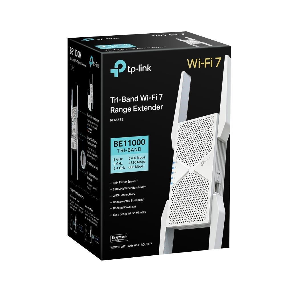 Wzmacniacz sieci bezprzewodowej Wi-Fi 7 BE11000 TP-Link RE655BE - obrazek 5