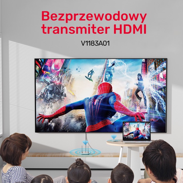 Bezprzewodowy Extender HDMI do 50m Full HD Unitek - obrazek 2
