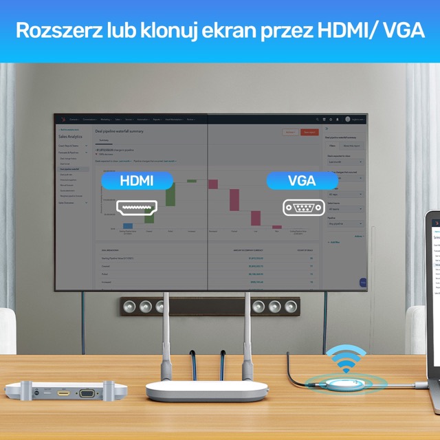 Bezprzewodowy Extender HDMI do 50m Full HD Unitek - obrazek 4