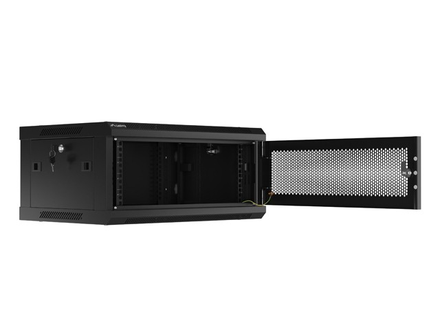 Szafa wisząca rack 19'' 4U 600x450mm szara (drzwi przednie perforowane) Langberg - obrazek 2