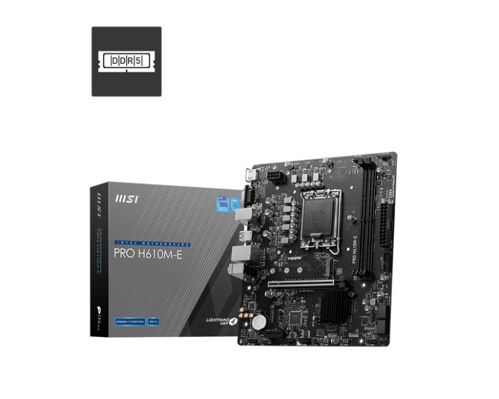 Płyta Socket LGA1700 MSI PRO H610M-E DDR5
