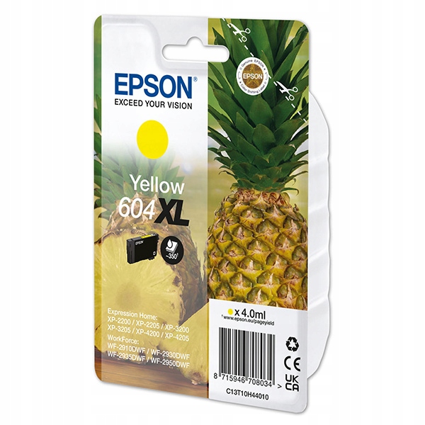 Tusz Epson 604XL T10H4 Yellow 350 str.