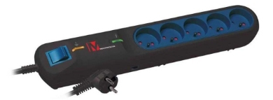 Listwa zasilająca LESTAR Multiprotector LFT-2001A  5 gniazd  2.5 m  czarna