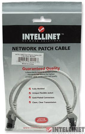 Kabel RJ45/RJ45 0.5 m Patchcord Kategoria 6 Szary - obrazek 3