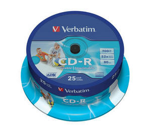 CDR Verbatim 700MB 52x Cake *25 Printable