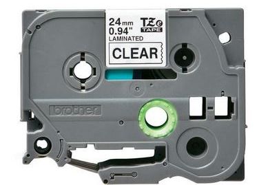 Taśma do drukarki etykiet Brother TZE151 24mm Czarny na Przeźroczystym - obrazek 4