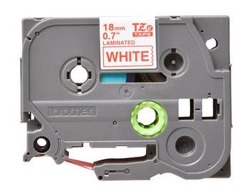 Taśma do drukarki etykiet Brother TZE242 18mm Czerwony na Białym - obrazek 4
