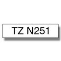 Taśma do drukarki etykiet Brother TZEN251 24mm Czarny na Białym