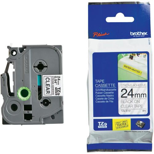 Taśma do drukarki etykiet Brother TZES151 24mm Czarny na Przeźroczystym - obrazek 2