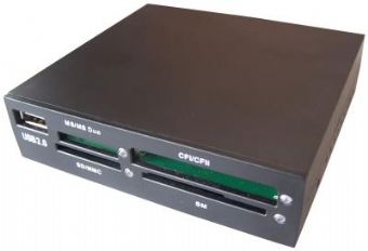 Czytnik kart pamieci 3.5" 44 w 1 + USB 2.0 Czarny - obrazek 2