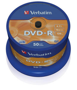 DVD-R VERBATIM 4.7GB x16 Cake *50