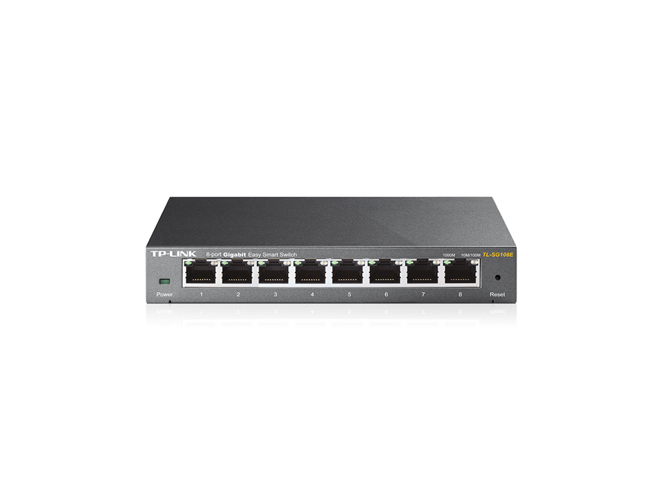 Switch TP-Link TL-SG108E 8x10/100/1000 MB/s Easy Smart - Metalowa obudowa