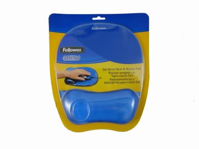 Podkładka pod mysz z żelową podpórką na nadgarstek Fellowes Crystal - Niebieska - obrazek 3