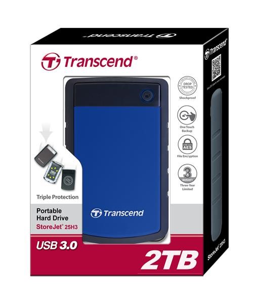 HDD USB 3.0 2TB Transcend StoreJet 25H3B Wstrząsoodporny - obrazek 5