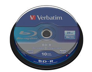 BD-R BluRay x6 25GB Verbatim Cake *10