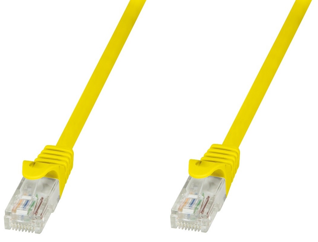 Kabel RJ45/RJ45 10 m Patchcord Kategoria 6 Żółty