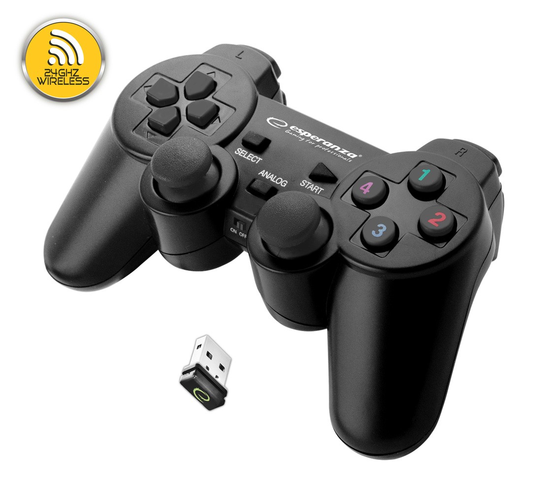 Gamepad Bezprzewodowy Esperanza Gladiator  PS3/PC  Czarny