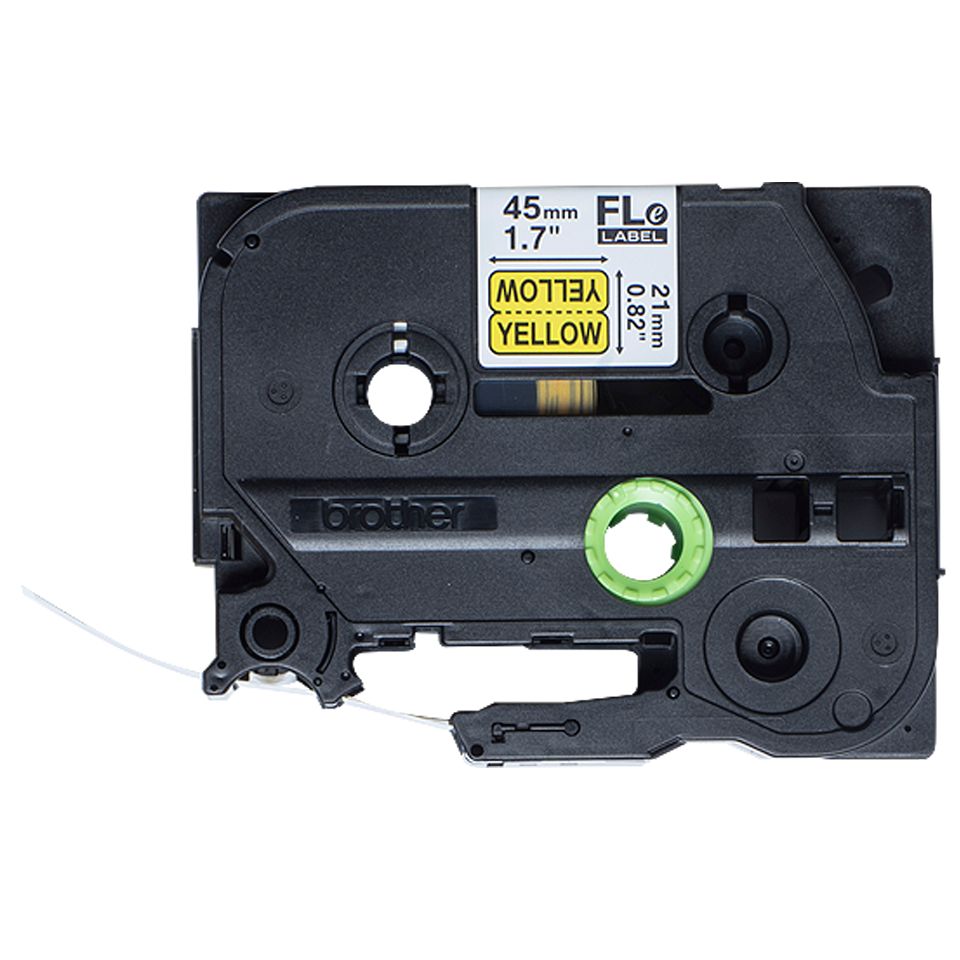 Taśma do drukarki etykiet Brother FLE6511 24mm Czarny na Żółtym - obrazek 2
