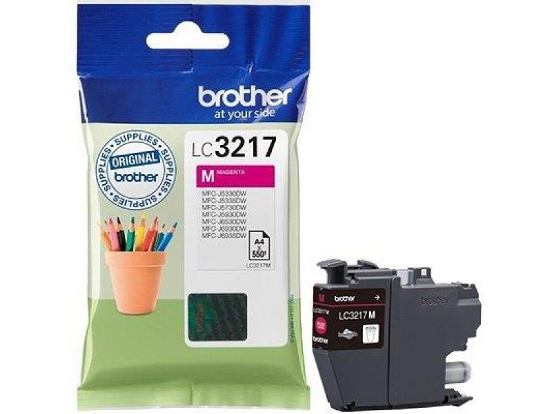 Tusz Brother LC3217M Magenta 550 str.