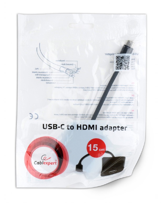 Adapter USB Type-C męski na HDMI żeński Gembird - obrazek 3