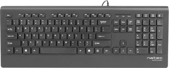 Klawiatura Natec BARRACUDA Slim Czarna USB