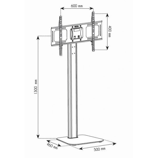 Stojak podłogowy do TV 32 - 70" 50kg regulowany Techly - obrazek 2