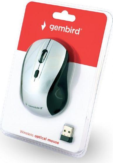 Mysz bezprzewodowa Gembird MUSW-4B-02-BS Czarno - srebrna - obrazek 3