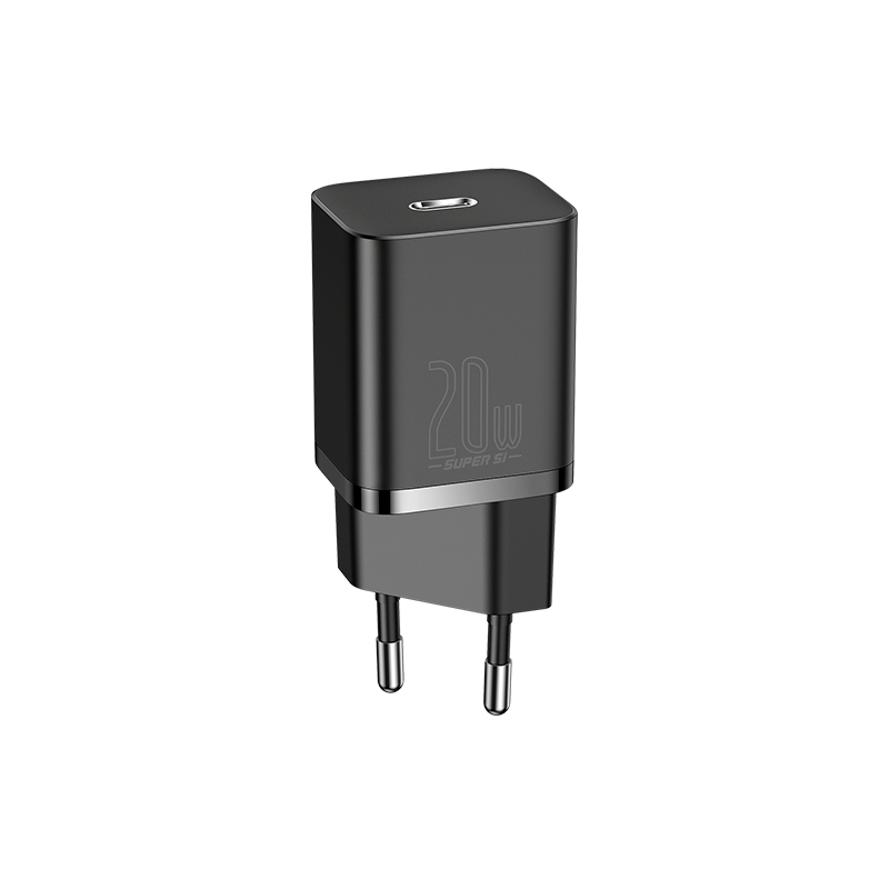 Ładowarka sieciowa USB 20W 1 x USB Type-C + kabel Lightning QC 3.0 Baseus Czarna - obrazek 2