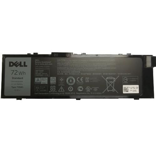 Bateria do laptopa Dell 72 WHR, 6 Cell, Lithium Ion