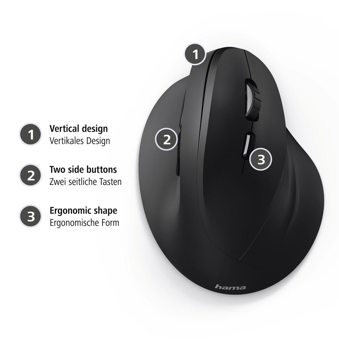 Mysz bezprzewodowa ergonomiczna Hama EMW-500 - obrazek 5